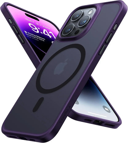 TORRAS Guardian-Mag für iPhone 16 Hülle für MagSafe (TOP Militärschutz & Magnetkraft) Matt Durchscheinende Rückseite Hülle für iPhone 16 Case Dünn Schwarz - Cleverandsmart