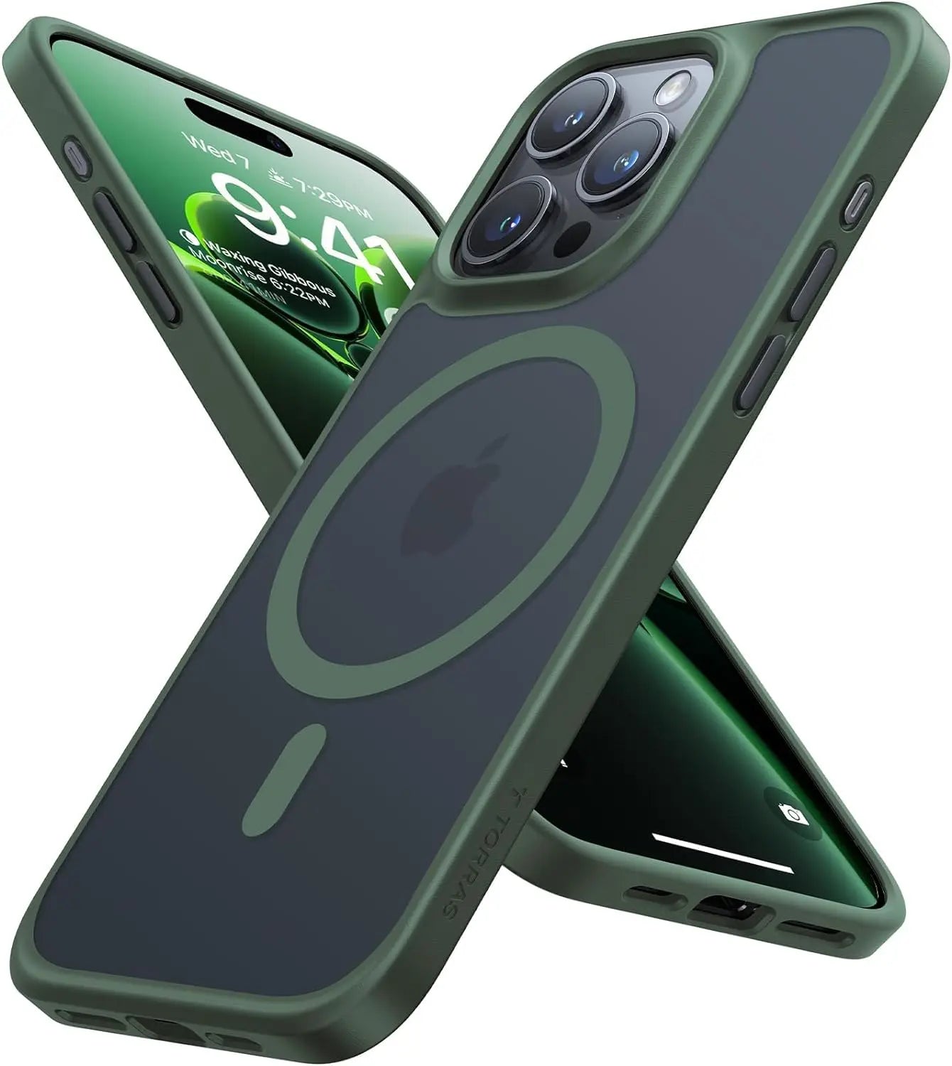 TORRAS Guardian-Mag für iPhone 16 Hülle für MagSafe (TOP Militärschutz & Magnetkraft) Matt Durchscheinende Rückseite Hülle für iPhone 16 Case Dünn Schwarz - Cleverandsmart