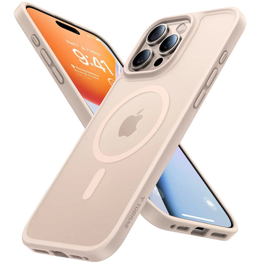 TORRAS Guardian-Mag für iPhone 16 Hülle für MagSafe (TOP Militärschutz & Magnetkraft) Matt Durchscheinende Rückseite Hülle für iPhone 16 Case Dünn Schwarz Cleverandsmart