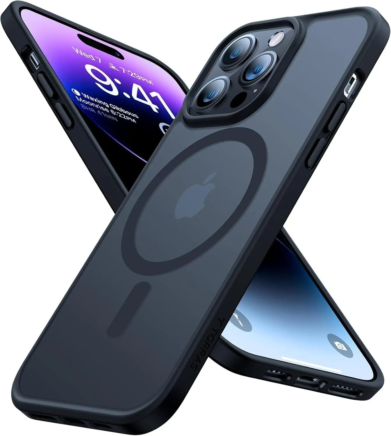 TORRAS Guardian-Mag für iPhone 16 Hülle für MagSafe (TOP Militärschutz & Magnetkraft) Matt Durchscheinende Rückseite Hülle für iPhone 16 Case Dünn Schwarz - Cleverandsmart