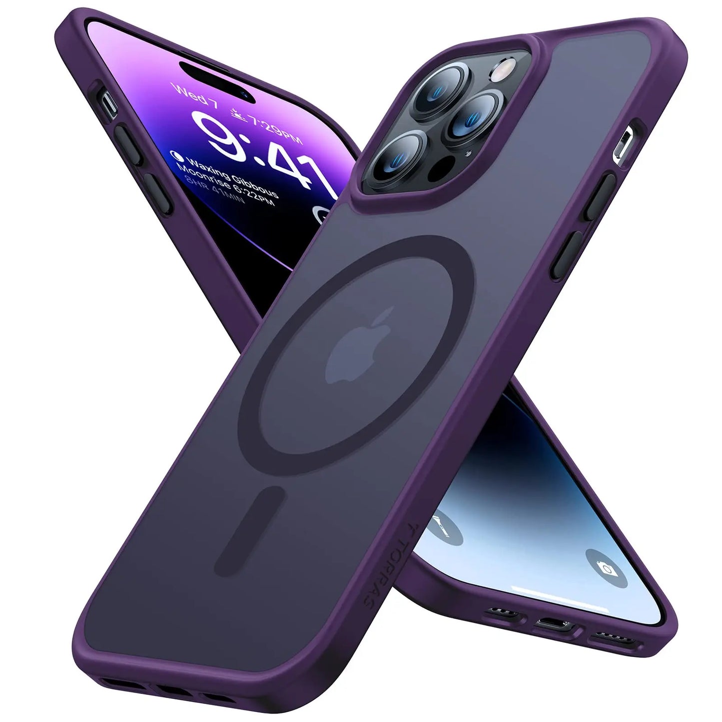 TORRAS Guardian-Mag für iPhone 16 Hülle für MagSafe (TOP Militärschutz & Magnetkraft) Matt Durchscheinende Rückseite Hülle für iPhone 16 Case Dünn Schwarz - Cleverandsmart
