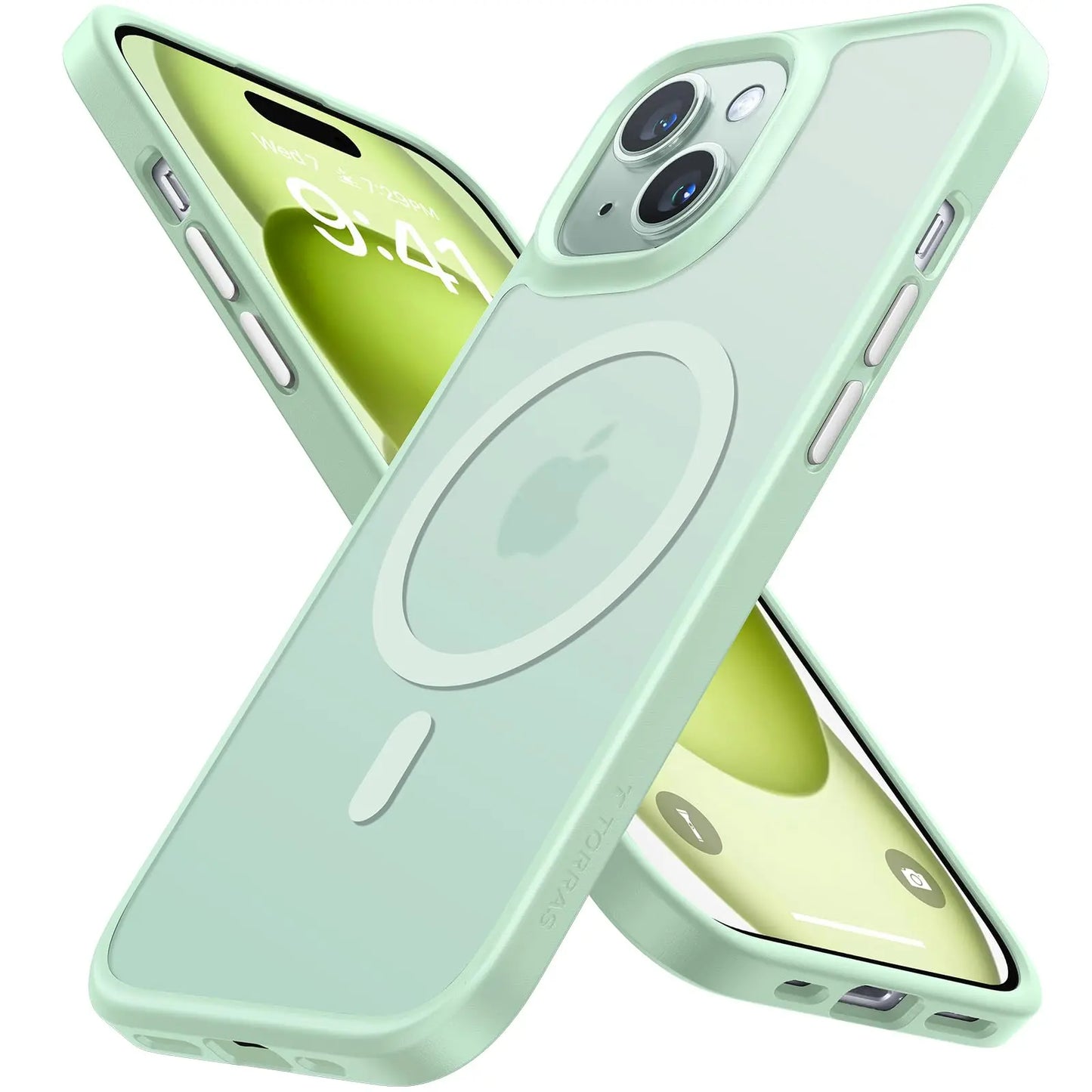TORRAS Guardian-Mag für iPhone 16 Hülle für MagSafe (TOP Militärschutz & Magnetkraft) Matt Durchscheinende Rückseite Hülle für iPhone 16 Case Dünn Schwarz - Cleverandsmart