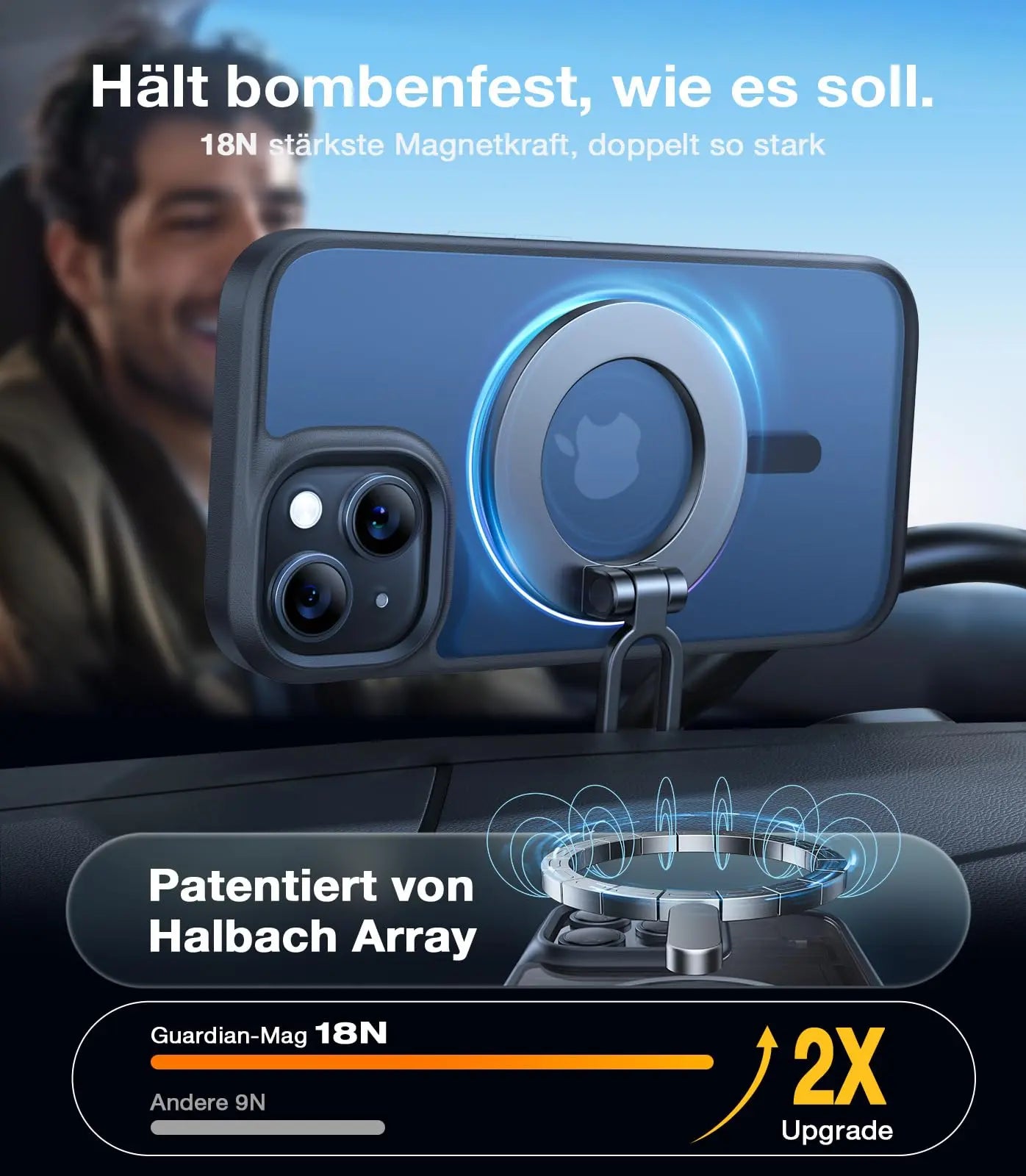 TORRAS Guardian-Mag für iPhone 16 Hülle für MagSafe (TOP Militärschutz & Magnetkraft) Matt Durchscheinende Rückseite Hülle für iPhone 16 Case Dünn Schwarz - Cleverandsmart
