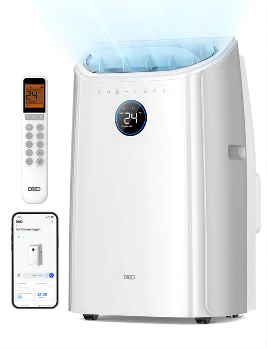 Dreo Tragbare Klimaanlagen, 10.000 BTU AC Einheit für Schlafzimmer Cleverandsmart