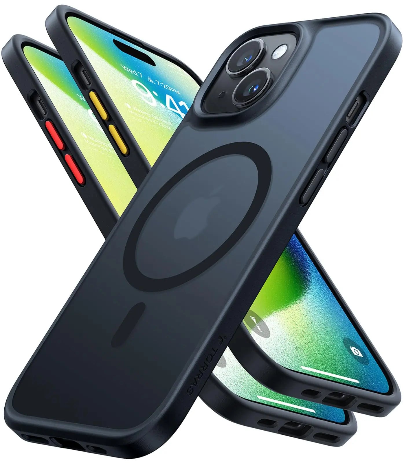 TORRAS Guardian-Mag für iPhone 16 Hülle für MagSafe (TOP Militärschutz & Magnetkraft) Matt Durchscheinende Rückseite Hülle für iPhone 16 Case Dünn Schwarz - Cleverandsmart
