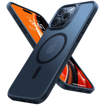 TORRAS Guardian-Mag für iPhone 16 Hülle für MagSafe (TOP Militärschutz & Magnetkraft) Matt Durchscheinende Rückseite Hülle für iPhone 16 Case Dünn Schwarz - Cleverandsmart