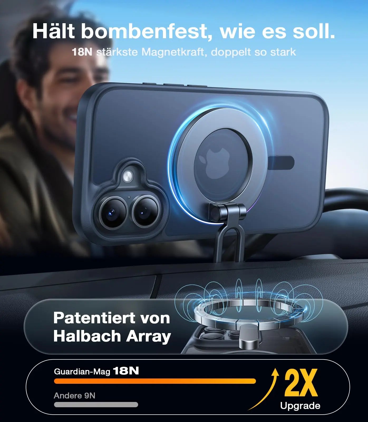 TORRAS Guardian-Mag für iPhone 16 Hülle für MagSafe (TOP Militärschutz & Magnetkraft) Matt Durchscheinende Rückseite Hülle für iPhone 16 Case Dünn Schwarz - Cleverandsmart