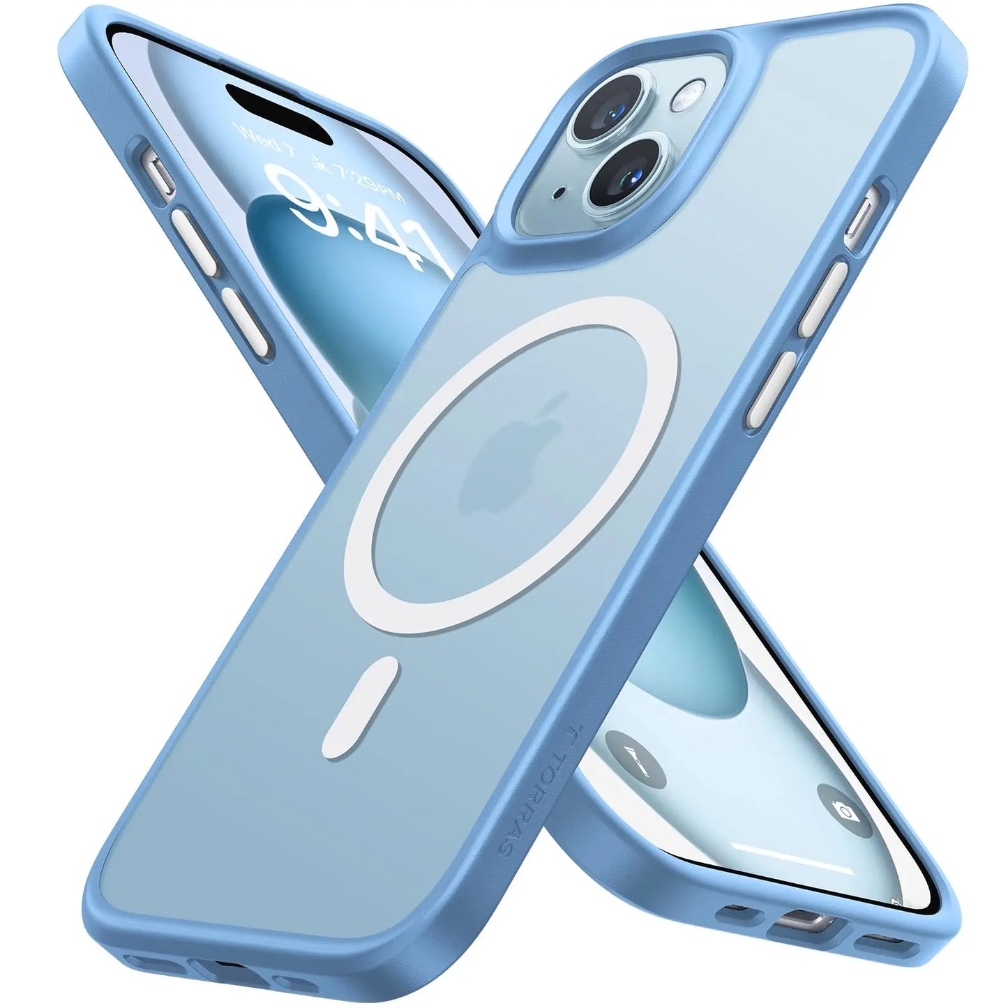 TORRAS Guardian-Mag für iPhone 16 Hülle für MagSafe (TOP Militärschutz & Magnetkraft) Matt Durchscheinende Rückseite Hülle für iPhone 16 Case Dünn Schwarz - Cleverandsmart
