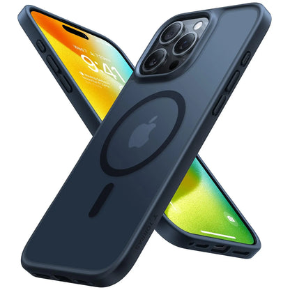 TORRAS Guardian-Mag für iPhone 16 Hülle für MagSafe (TOP Militärschutz & Magnetkraft) Matt Durchscheinende Rückseite Hülle für iPhone 16 Case Dünn Schwarz - Cleverandsmart