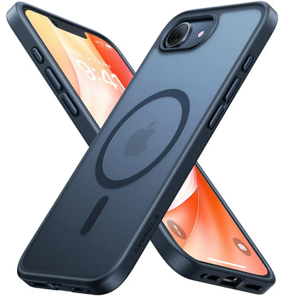 TORRAS Guardian-Mag für iPhone 16 Hülle für MagSafe (TOP Militärschutz & Magnetkraft) Matt Durchscheinende Rückseite Hülle für iPhone 16 Case Dünn Schwarz - Cleverandsmart