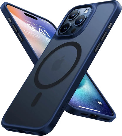 TORRAS Guardian-Mag für iPhone 16 Hülle für MagSafe (TOP Militärschutz & Magnetkraft) Matt Durchscheinende Rückseite Hülle für iPhone 16 Case Dünn Schwarz - Cleverandsmart