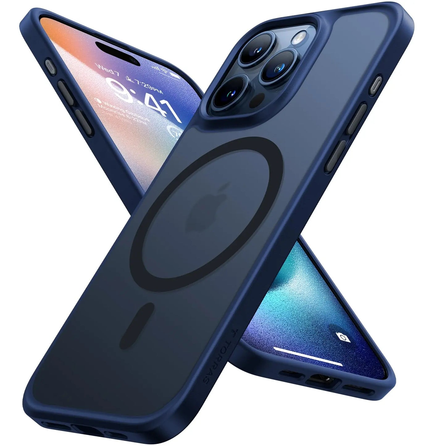 TORRAS Guardian-Mag für iPhone 16 Hülle für MagSafe (TOP Militärschutz & Magnetkraft) Matt Durchscheinende Rückseite Hülle für iPhone 16 Case Dünn Schwarz - Cleverandsmart